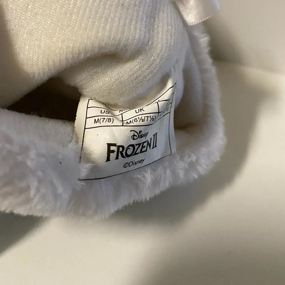Disney Frozen 2 Slippers Faux Fur Boots Ana Elsa House Shoes Toddler Girl M 7/8